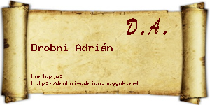 Drobni Adrián névjegykártya