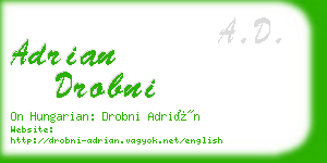 adrian drobni business card